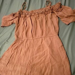 Pink/Peach Laced Romper